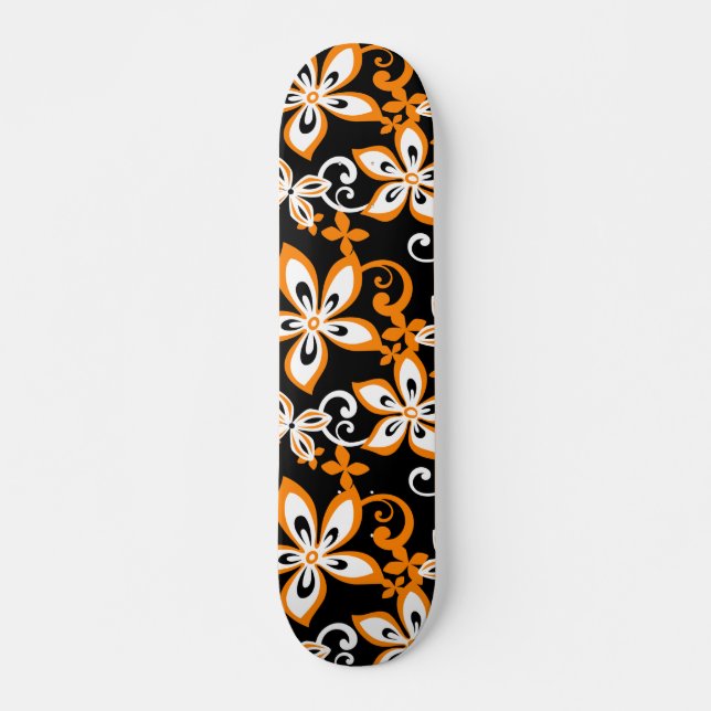 SKATEBOARD ALOHA HAWAII (NOIR/ORANGE) (Devant)
