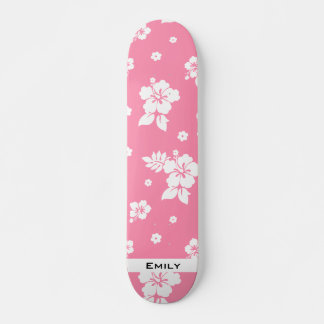 Skateboard Aloha Pink Classic Hawaiian Seamless Pattern