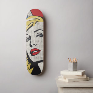 Skateboard American Blonde Retro Pop Art