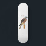Skateboard American Kestrel bird illustration<br><div class="desc">An American Kestrel illustration for bird lovers.</div>