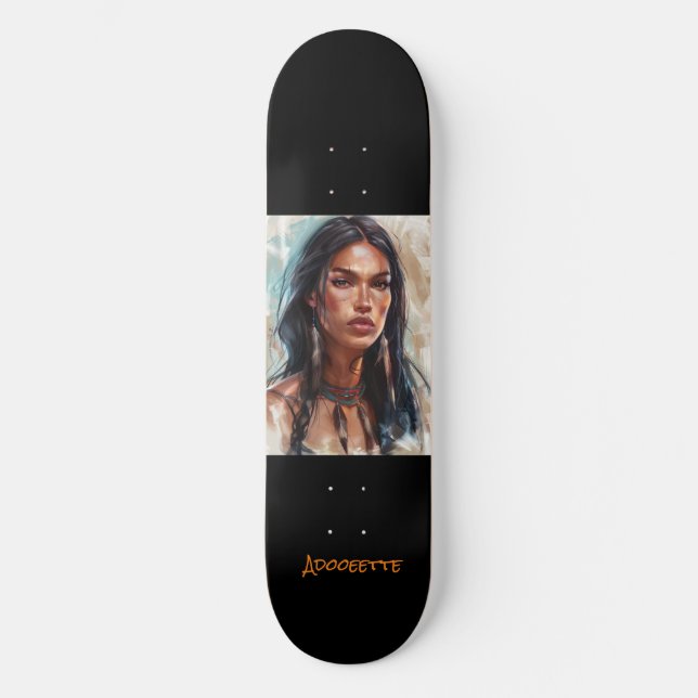 Skateboard amérindien personnalisé (Recto)