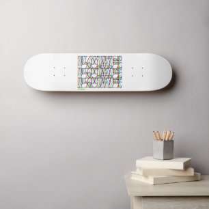 Skateboard AMOUR AMOUR AMOUR valentines day typographique