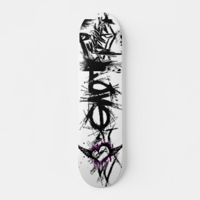 Skateboard amour, coeur, punk (Devant)