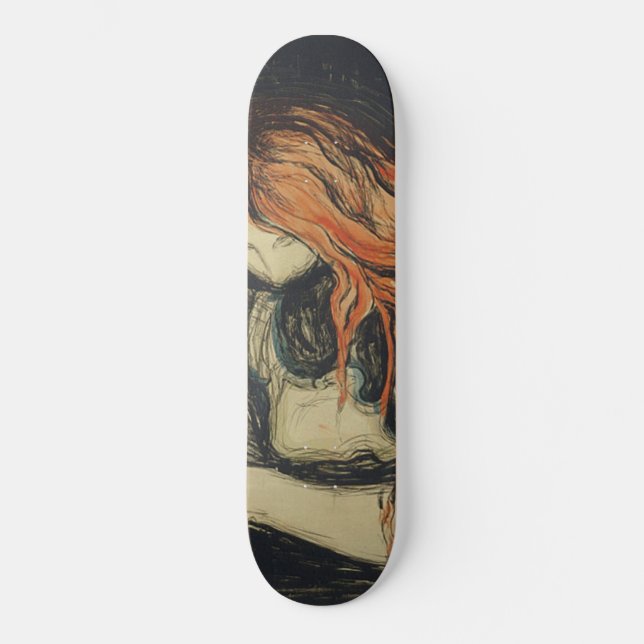 Skateboard Amour et douleur (Le Vampire) (par Edvard Munch) (Recto)
