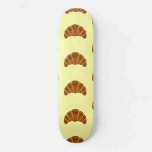 Skateboard Amoureux de Croissants Jaune Clair France Cuisine 