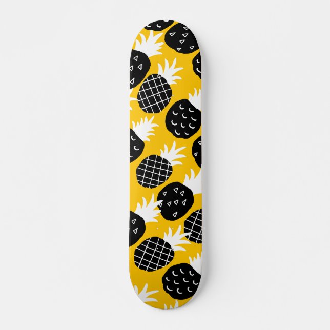 Skateboard Ananas noir (Devant)