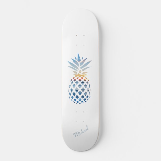 Skateboard Ananas Tropical Sunset Beach Custom (Recto)