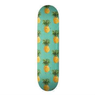 Skateboard Ananas tropicaux sur Teal