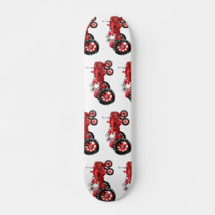 Skateboard Ancien tracteur rouge