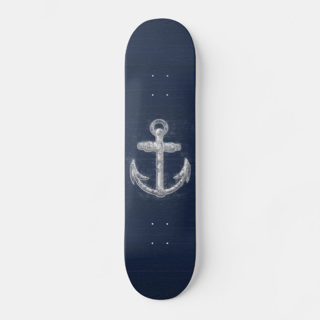 Skateboard Ancre nautique vintage (Recto)