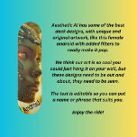 Skateboard Android<br><div class="desc">Un robot humanoïde, ou androïde, ce que j'ai appelé celui-ci, un design cool spécifiquement pour les planches de skateboard. Le mot "Android" peut être édité afin que vous puissiez le personnaliser davantage à vos besoins. Contenu génératif. Contactez-moi si vous avez des questions ou des suggestions et je vous répondrai dès...</div>