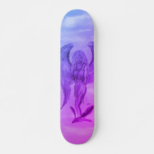 Skateboard Angel en style tatouage
