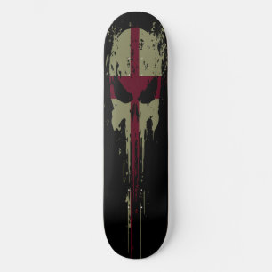 Skateboard Angleterre Crâne Grunge