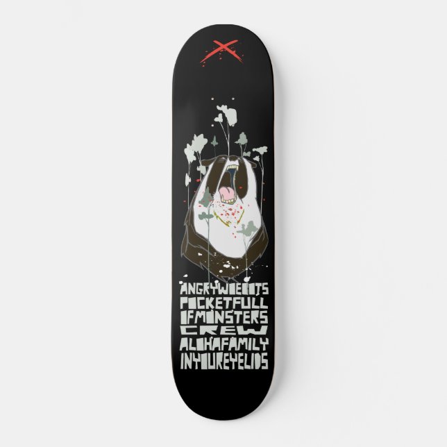 Skateboard Angry Woebots "Poches Pleines de Monstres" (Recto)
