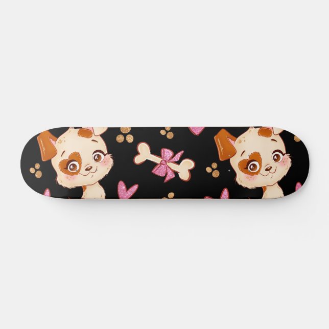 Skateboard Animaux de compagnie motifs mignonne Amoureux chio (Horz)