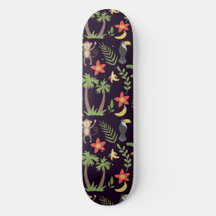 Skateboard Animaux tropicaux singes motifs sans soudure & mac