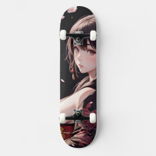 Skateboard Anime Girl