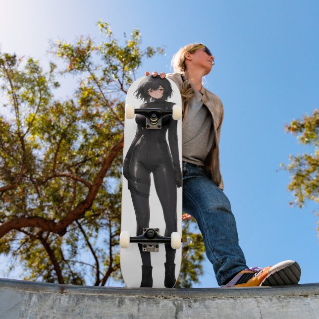 Skateboard Anime Girl in Bodysuit (Extérieur 1)