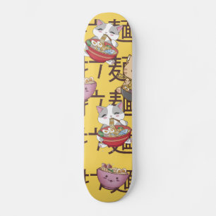 Skateboard Anime japonais Cat Ramen Noodles