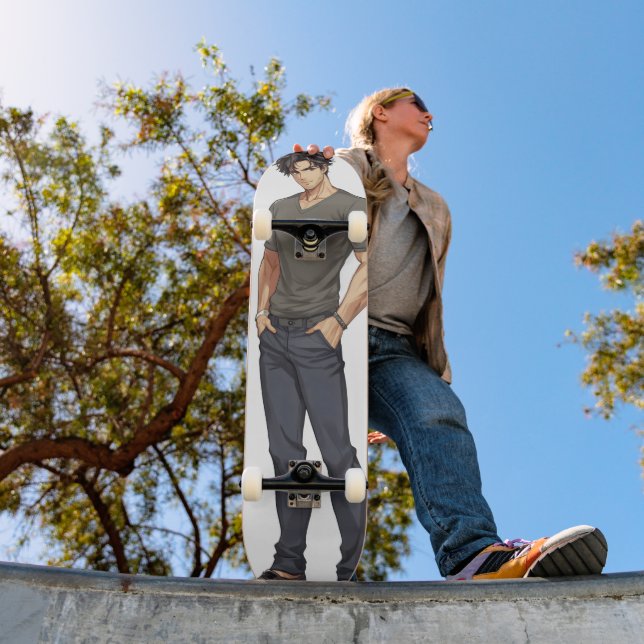 Skateboard Anime Man Handsome Zaddy (Extérieur 1)