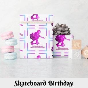 Skateboard Anniversaire Cadeau Papier à envelopper