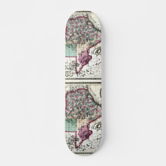 Skateboard Antiquarian Map of Texas by Schönberg & Co. (Devant)