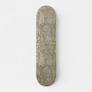 Skateboard Antique World Map by Sebastian Münster aux environ