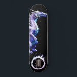 Skateboard *~* AP88 Bouche de dragon métallique élémentaire<br><div class="desc">(Code de recherche AP88 pour trouver des articles similaires ) Transfert facile vers d'autres produits Zazzle. DRAGON Élément Élémentaire avec ANNEAU de FEU / FLAMES / FLAME et MONOGRAMME INITIAL pour votre nom - Conserver ou modifier ou supprimer le texte. Cette Fierce Popular skateboard de tendance chinoise style personnalisé pro...</div>