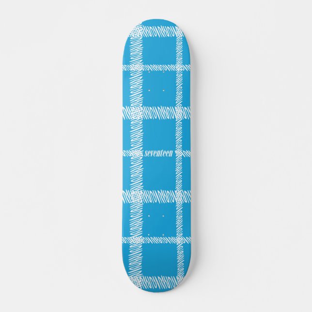 Skateboard Aqua de plaid (Devant)