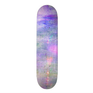 Skateboard aquarelle bleue et rose sans couture de jaune