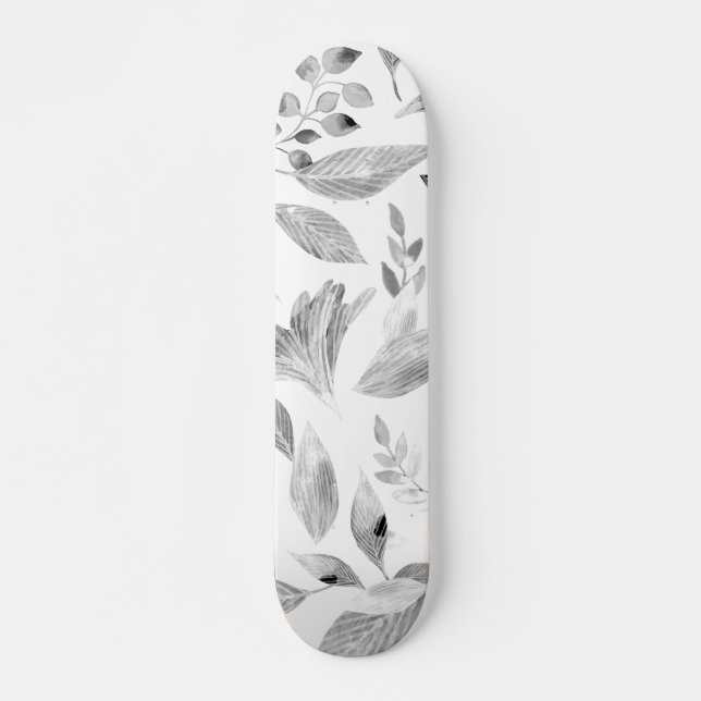 Skateboard Aquarelle chute feuilles 8 (Devant)