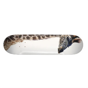 Skateboard Aquarelle d'animal de faune de "petite girafe"