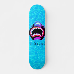 Skateboard Aquarelle de requin rose violet illustration