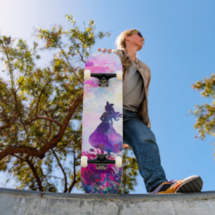 Skateboard Aquarelle fleur sauvage Wonderland