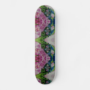 Skateboard aquarelle florale Abstraite peinture retro boho