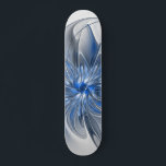 Skateboard Aquarelle gris bleu Abstrait Fractal Art Flower<br><div class="desc">Une fleur d'imaginaire unique aux tons bleu et gris,  abstraite et élégante. Conception pour votre skateboard et plus encore.</div>
