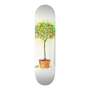 Skateboard Aquarelle peinte en pot
