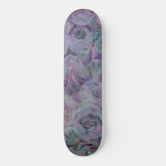Skateboard Aquarelle Rose de lavande (Recto)
