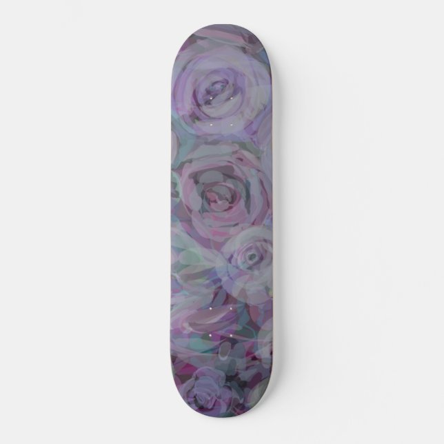 Skateboard Aquarelle Rose de lavande (Recto)