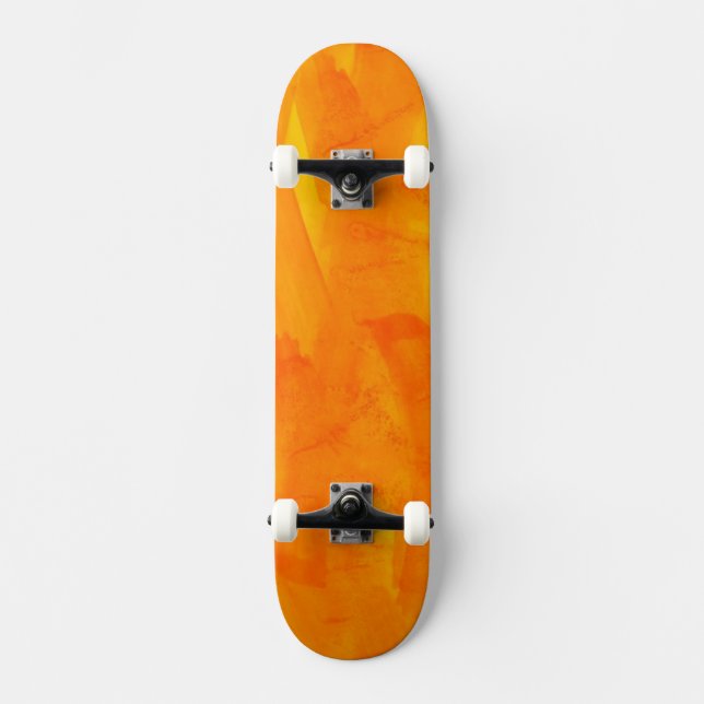 Skateboard Aquarelle sans couture d'abrégé sur jaune (Recto)