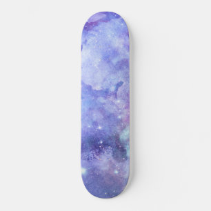 Skateboard Aquarelle violette étoile Sky Space Lover Galaxy