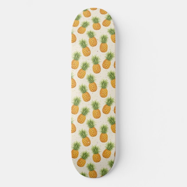 Skateboard Aquarelles Ananas (Recto)