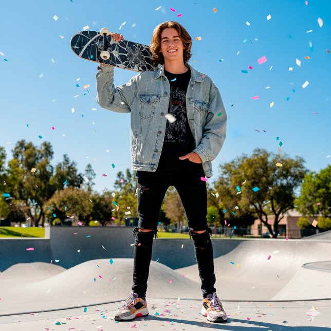 Skateboard Araignée dorée Abstraite (Créateur téléchargé)