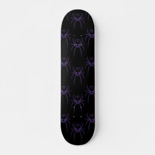 Skateboard Araignée en violet et noir