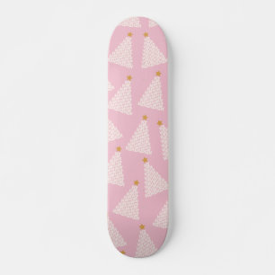 Skateboard Arbre de Noël rose Motif