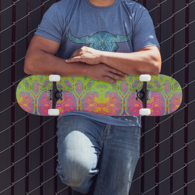 Skateboard Arbre fractal géométrique Super funky (Extérieur 3)