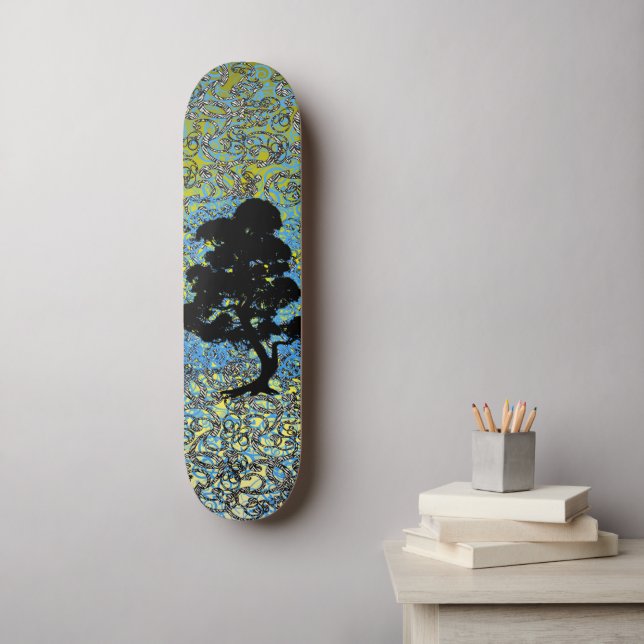 Skateboard Arbre tourbillonnant (Art mural)