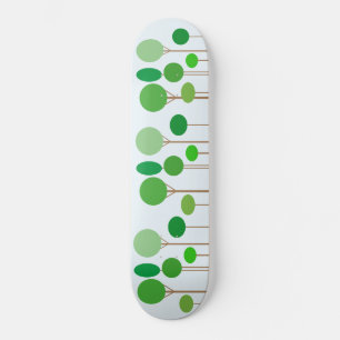 Skateboard Arbres Abstraits Modernes