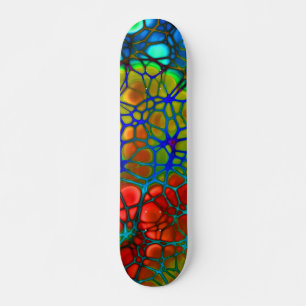 skateboard arc-en-ciel