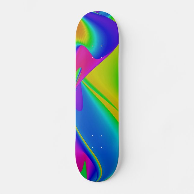 Skateboard Arc-en-ciel Abstrait (Recto)